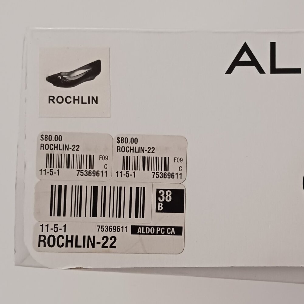 ALDO Rochlin-22 Low Wedge Heel Leather Dress Formal Shoes Brown Size 7/38 B - Picture 3 of 15